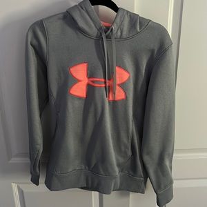 Under Armour - coral and gray sweatshirt, fleece lined